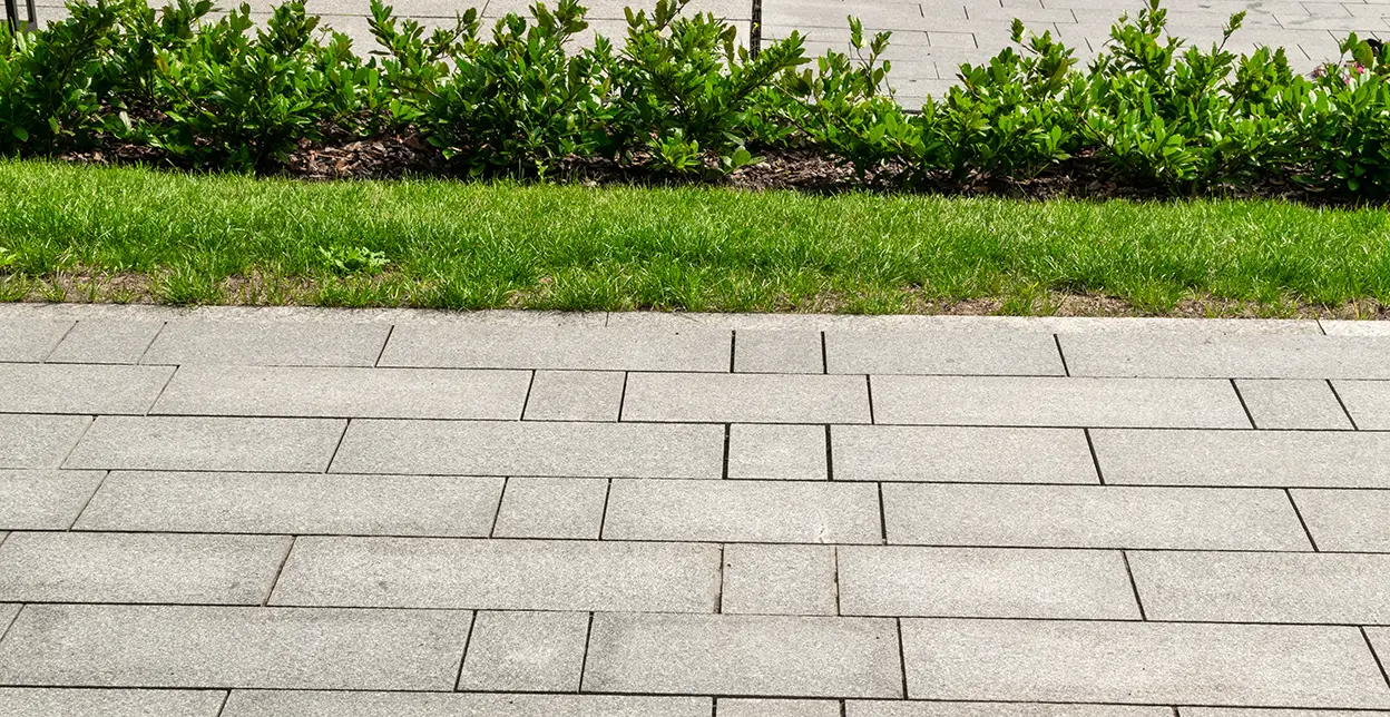 Power washing pavers.