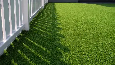 Backyard with artificial turf